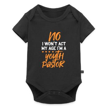 Pasteur Parrer Prêtre Religion Cadeau de l’Église - Body à manches courtes Premium Bébé - noir - Devant