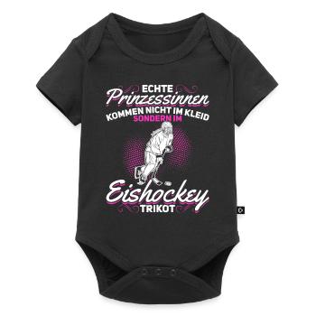 Eishockeyspieler Mädchen Eishockey Prinzessinnen - Baby Premium Kurzarmbody - Schwarz - Vorne