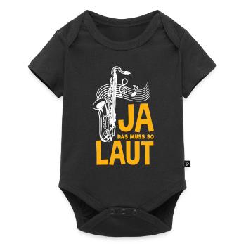 Saxophon - Baby Premium Kurzarmbody - Schwarz - Vorne