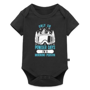 Snowboarding Snowboard Vintage Ski - Body à manches courtes Premium Bébé - noir - Devant