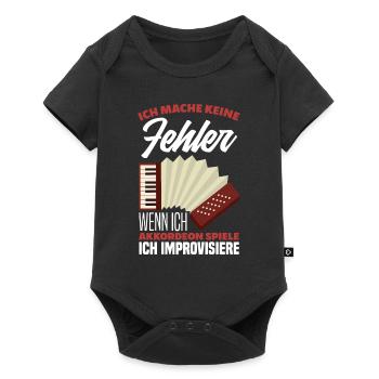 Akkordeon Akkordeonist Akkordeonistin - Baby Premium Kurzarmbody - Schwarz - Vorne
