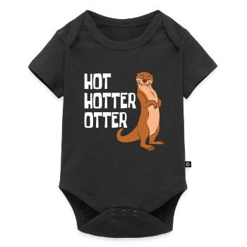 Otter and Sea Otter Hot Hotter Otter - Baby Premium short-sleeve bodysuit - black - Front