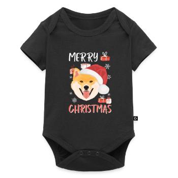 Noël Shiba Inu - Body à manches courtes Premium Bébé - noir - Devant