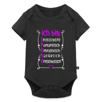 Für den besten Menschen - Ich bin Irene - Baby Premium Kurzarmbody - Schwarz - Vorne