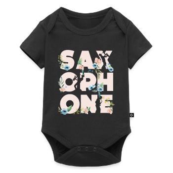 Saxophone Jazz Musique - Body à manches courtes Premium Bébé - noir - Devant