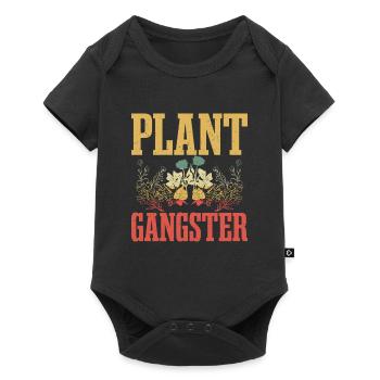 Garden Gardener Plant Gangster Gardening - Baby Premium short-sleeve bodysuit - black - Front