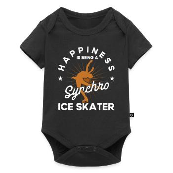Synchro Group Figure Skater Skating - Baby Premium short-sleeve bodysuit - black - Front