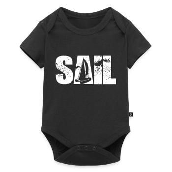 Sail Boat Sailboat Catamaran Boat - Baby Premium short-sleeve bodysuit - black - Front