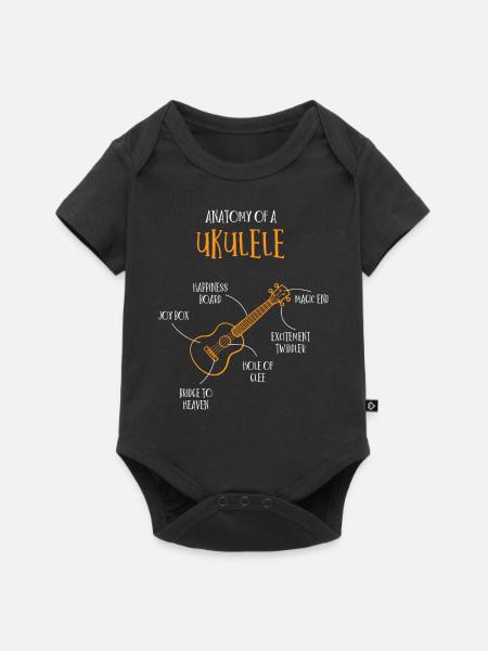 Anatomy of a ukulele - Baby Premium short-sleeve bodysuit - black