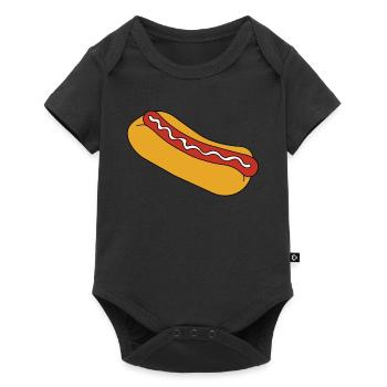 Hot Dog Fast Food Sausage Rolls - Body à manches courtes Premium Bébé - noir - Devant