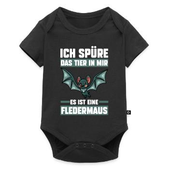 Fledermaus - Baby Premium Kurzarmbody - Schwarz - Vorne