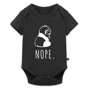 Nope. Gaming Panda says Nö - Baby Premium short-sleeve bodysuit - black - Front