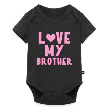 J’aime mon frère - Body à manches courtes Premium Bébé - noir - Devant