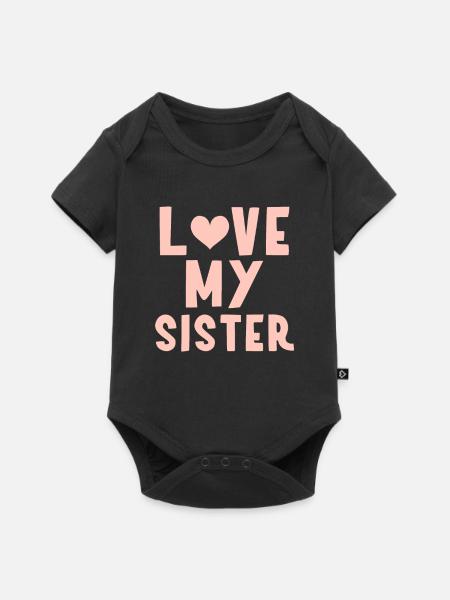 Ich meine Schwester - Baby Premium Kurzarmbody - Schwarz