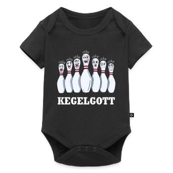 Bowling Bowlingkegel Kegelgott Spruch Kegelclub - Baby Premium Kurzarmbody - Schwarz - Vorne