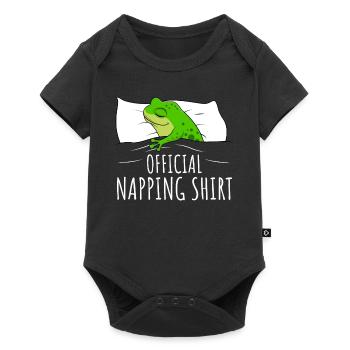 Grenouille Chemise de couchage Grenouilles Cadeau - Body à manches courtes Premium Bébé - noir - Devant
