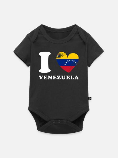 Ich liebe Venezuela - Baby Premium Kurzarmbody - Schwarz