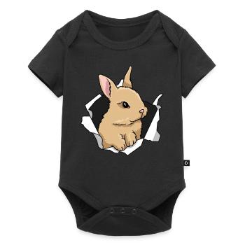 Lapin Lapin Crack Lapin Animal Lapin Percée - Body à manches courtes Premium Bébé - noir - Devant