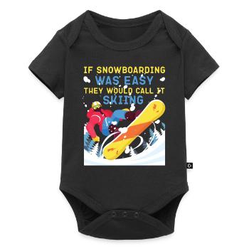 Snowboarding Snowboard If - Baby Premium short-sleeve bodysuit - black - Front