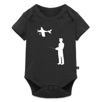 Modèle d’avion RC Volant Rétro Vintage Cadeau - Body à manches courtes Premium Bébé - noir - Devant