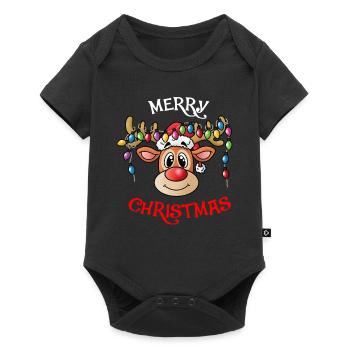 Rennes Joyeux Noël Noël Drôle - Body à manches courtes Premium Bébé - noir - Devant