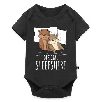 Otter Sleeping Shirt Sea Otter Gift - Baby Premium short-sleeve bodysuit - black - Front