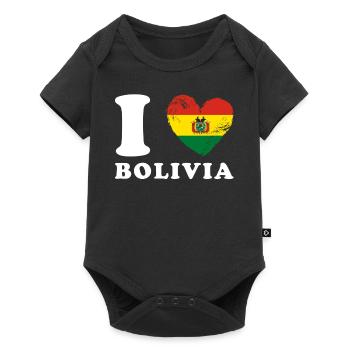 I love Bolivia - Baby Premium short-sleeve bodysuit - black - Front
