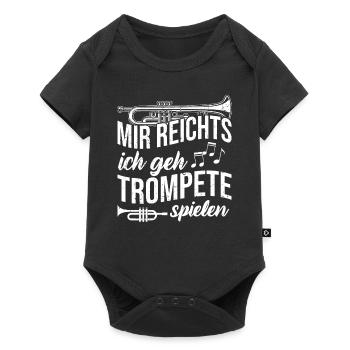 Musiker Trompeten Spieler Musikverein Geschenk - Baby Premium Kurzarmbody - Schwarz - Vorne