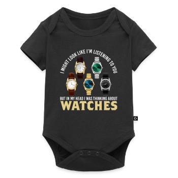 Watches Collector Luxuxry Watch Collection Gifts - Baby Premium short-sleeve bodysuit - black - Front