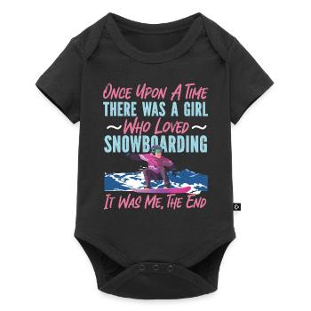Snowboard Snowboard Girl Une fois - Body à manches courtes Premium Bébé - noir - Devant