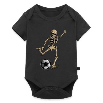 Skull Football Joueur de football Skeleton Costume - Body à manches courtes Premium Bébé - noir - Devant