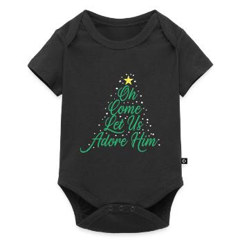 Jésus Noël Christ Église Croyant Foi - Body à manches courtes Premium Bébé - noir - Devant