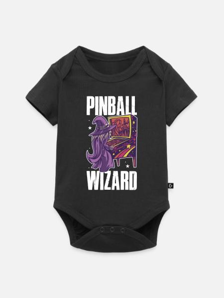 Pinball Wizard Retro Spiele Geschenk - Baby Premium Kurzarmbody - Schwarz