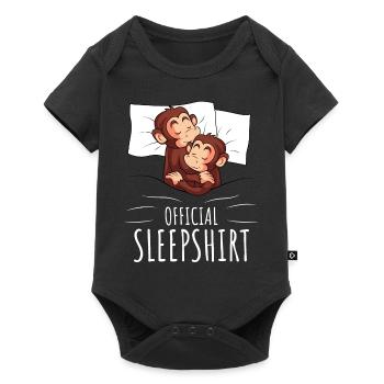Monkey Sleeping Shirt Monkey Gift - Baby Premium short-sleeve bodysuit - black - Front