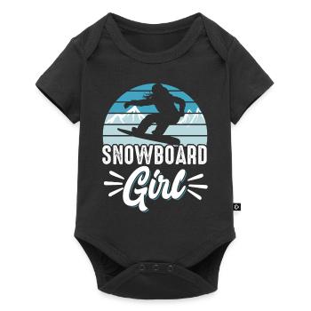 Snowboarding Snowboard Girl - Baby Premium short-sleeve bodysuit - black - Front