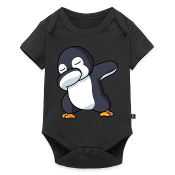 Dabbing Pinguin Pinguin Dab Pinguin Kostüm Jungen - Baby Premium Kurzarmbody - Schwarz - Vorne