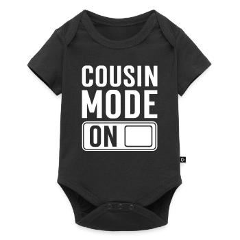 Dicton du cousin attendu - Body à manches courtes Premium Bébé - noir - Devant