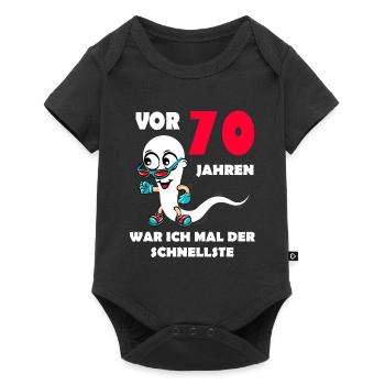 70.Ehrentag 70. Jubiläum Club der alten Säcke 70 - Baby Premium Kurzarmbody - Schwarz - Vorne