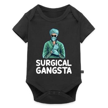 Chirurgische Gangsta Chirurgischer Technologe Tech Funny - Baby Premium Kurzarmbody - Schwarz - Vorne