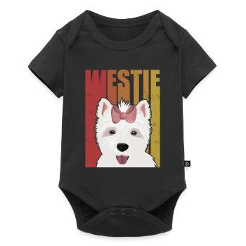 Westie West Highland Terrier Cadeau chien - Body à manches courtes Premium Bébé - noir - Devant
