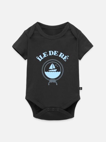 ile de ré bateau charente maritime - Body à manches courtes Premium Bébé - noir