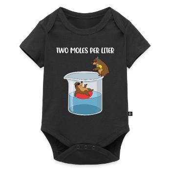 Two Moles Per Liter Chemie Geschenk - Baby Premium Kurzarmbody - Schwarz - Vorne