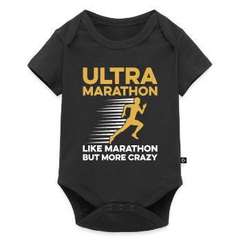 Ultramarathon-Design für einen Ultraläufer - Baby Premium Kurzarmbody - Schwarz - Vorne