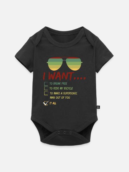 I Want To Break Free Sonnenbrille Sommer - Baby Premium Kurzarmbody - Schwarz