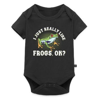 Frog Gift, Amphibians, Sweet Frog - Baby Premium short-sleeve bodysuit - black - Front