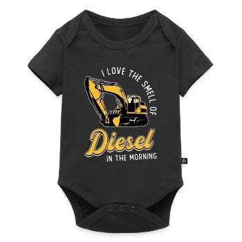 Excavatrice Conducteur Ouvrier de la construction Excavatrice Excavatrices Cadeau - Body à manches courtes Premium Bébé - noir - Devant