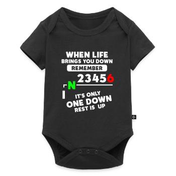 When life brings you down, there is only - Baby Premium short-sleeve bodysuit - black - Front