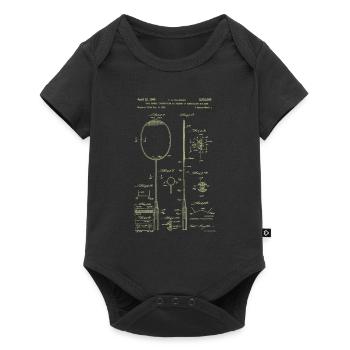 Lustiger Pickleball Badminton Federball - Baby Premium Kurzarmbody - Schwarz - Vorne