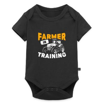 Funny Farm Tractor Farming Farmer In Training - Baby Premium short-sleeve bodysuit - black - Front