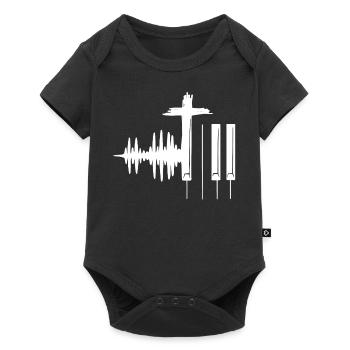 Pianiste chrétien, Jesus Music - Body à manches courtes Premium Bébé - noir - Devant